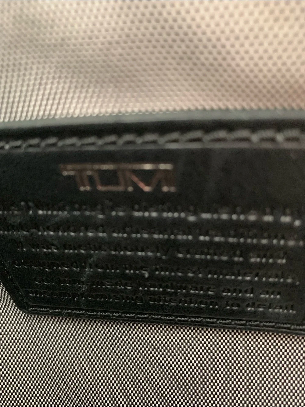 Tumi Black Quilted Leather Laptop Bag